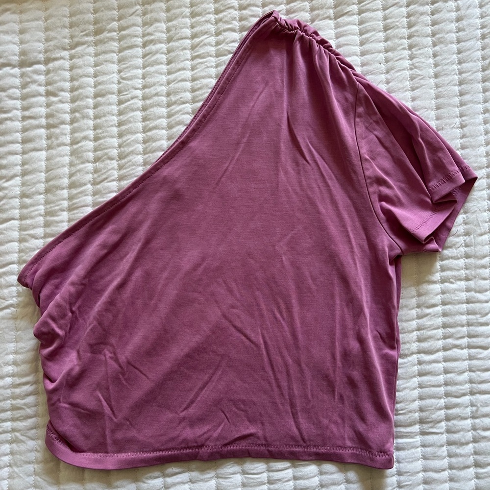 Urban Outfitters Mauve One-Shoulder Blouse